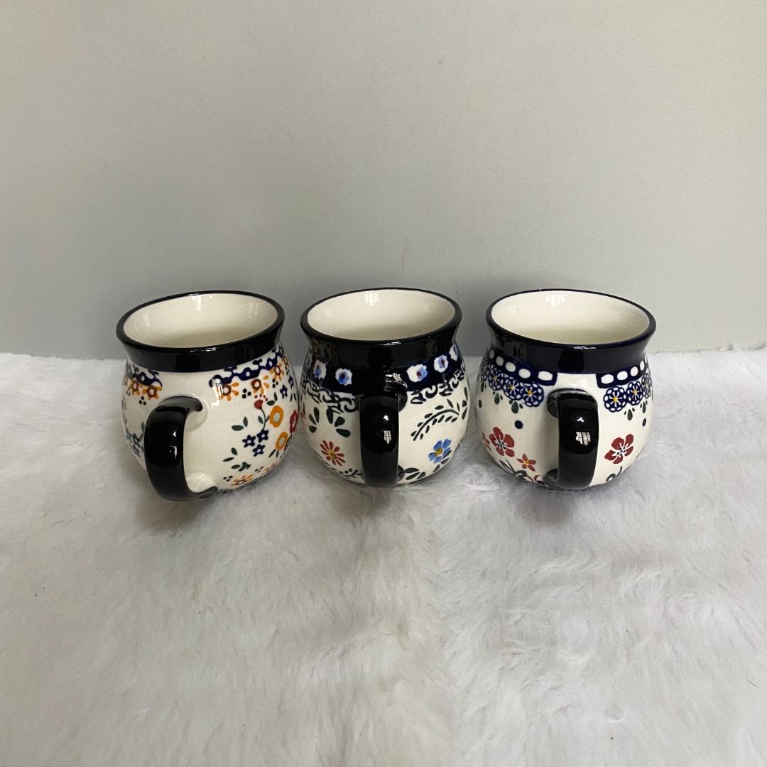Praca Maison Objet Floral Painted Mugs (Category: Coffee & Tea Tableware) located in Consolacion. Submitted by posh_avenue_home (Listing ID 1330439449, Image 2). Description: In very good condition. From UK. 3.5" x 3". P650 each..