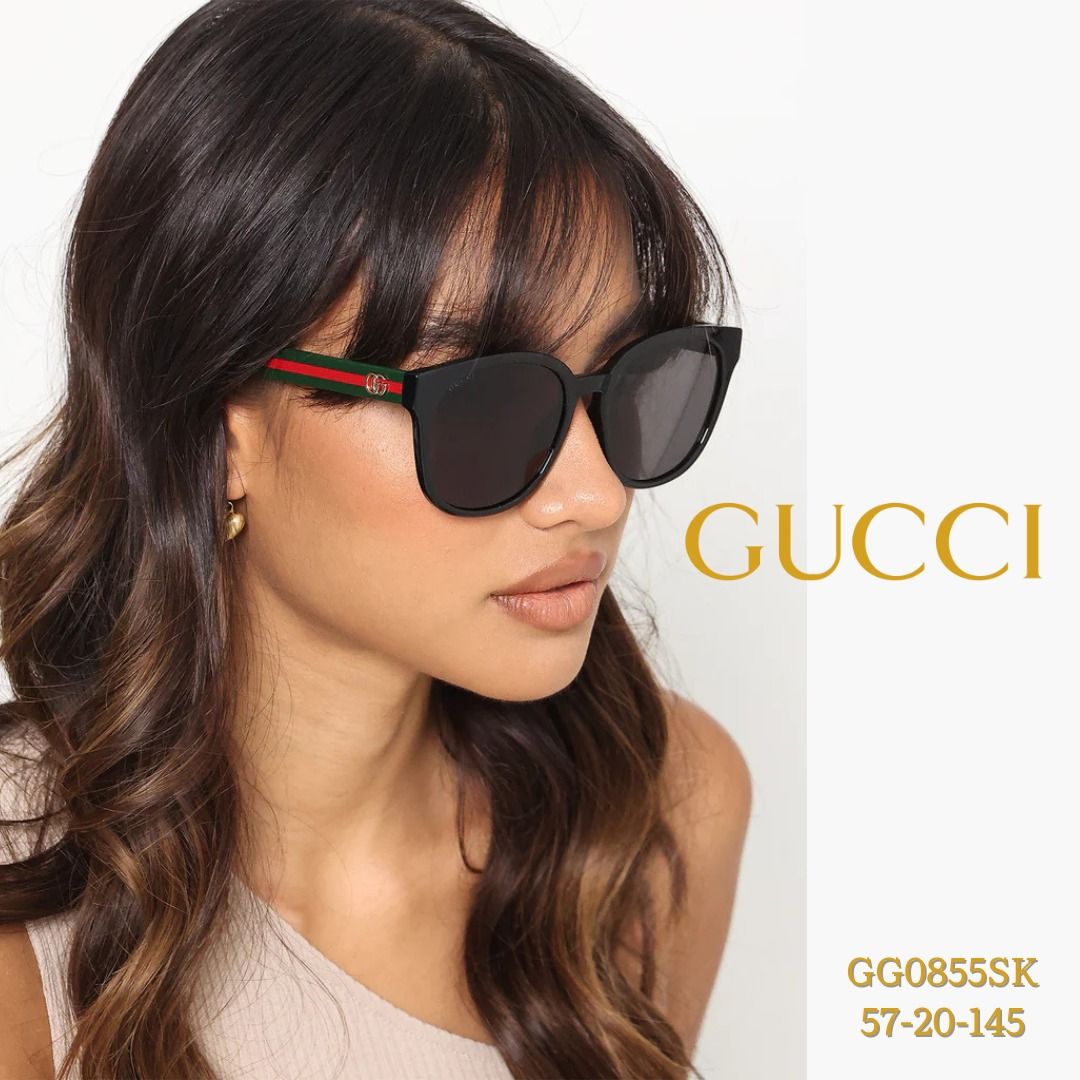 Ready Stock) - Gucci [ GG0855SK ] Acetate Soft Square