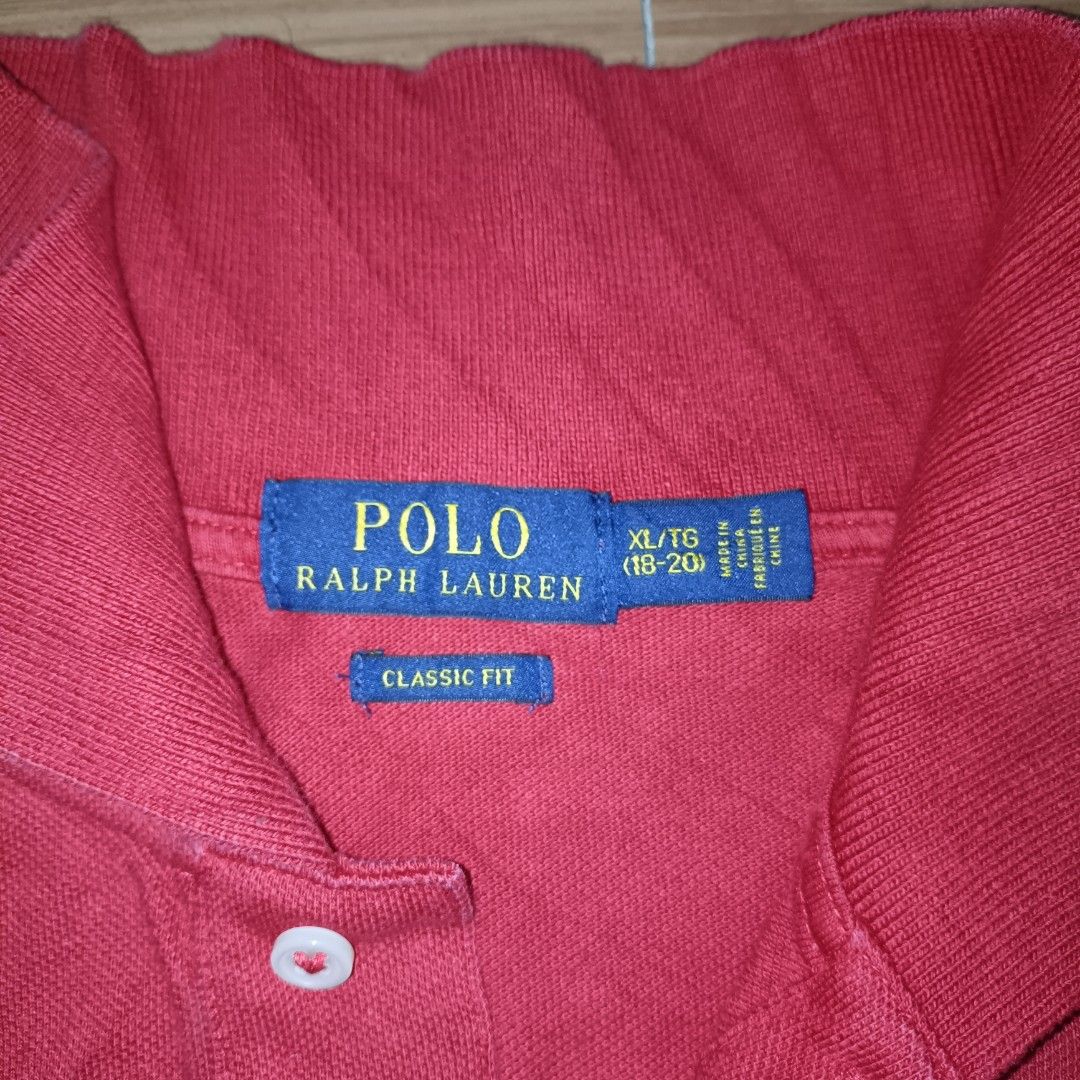 RL Polo Red (Category: Tshirts & Polo Shirts ) located in General Santos City (Dadiangas). Submitted by Serde (Listing ID 1330343415, Image 3). Description: RL Polo Shirt Gold Tag Color red actual Fit Med/large (20x26-27LB) excellent.