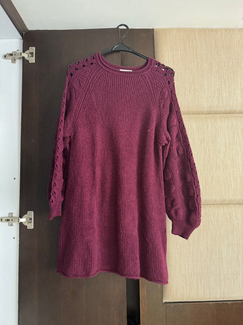See by Chloe Purple Knit Dress MEDIUM Carousell