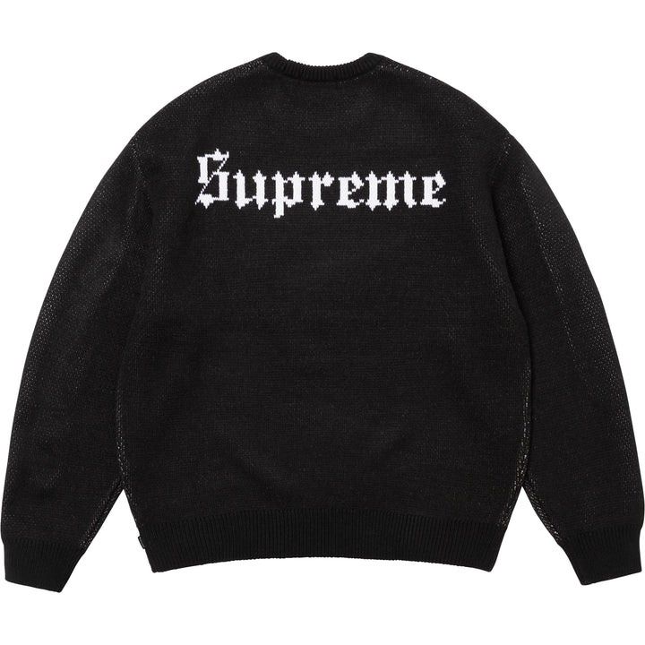 Size M) Supreme Snow White Sweater Black, Men
