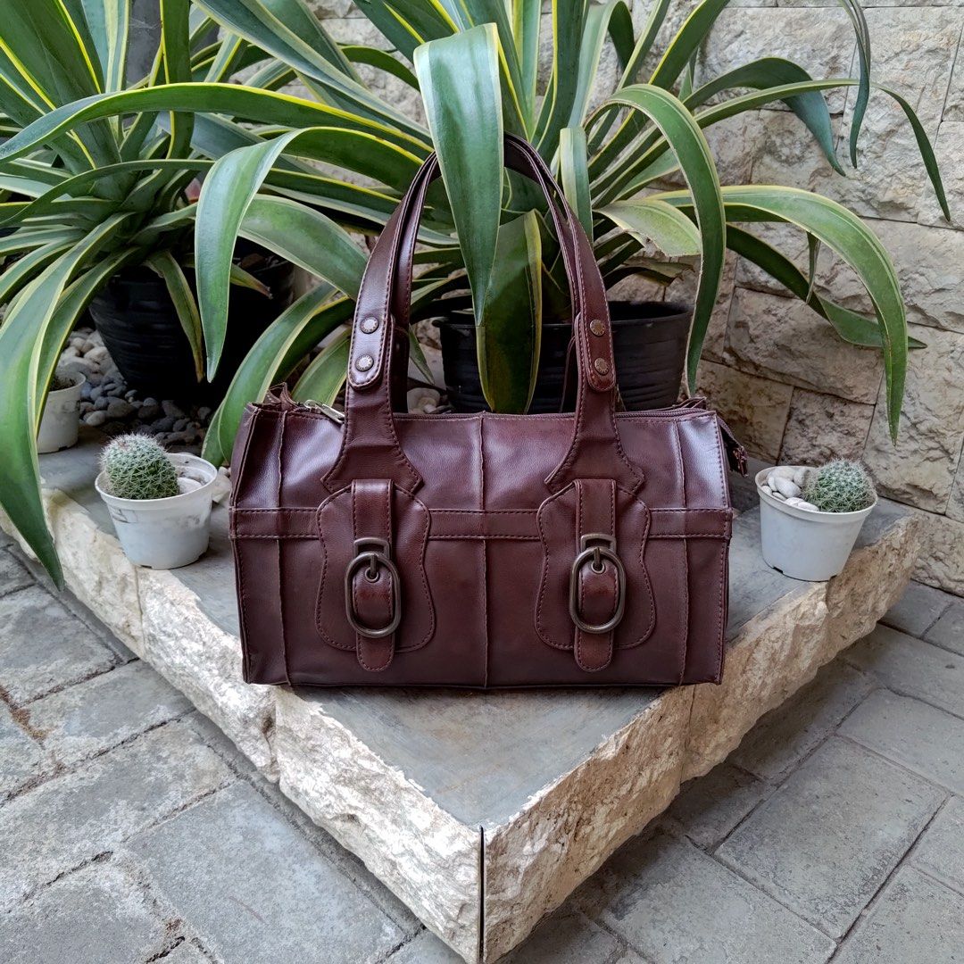 SOPHIE MARTIN LEATHER TOTE BAG BROWN