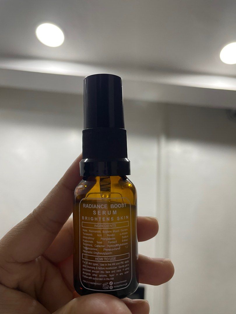 Soul Apothecary Radiance Boost Serum (Category: Face Care) located in Manila. Submitted by krishnaspreloved (Listing ID 1330384419, Image 3). Description: Radiance boost serum 15ml 3x lang nagamit Rfs: hindi hiyang .
