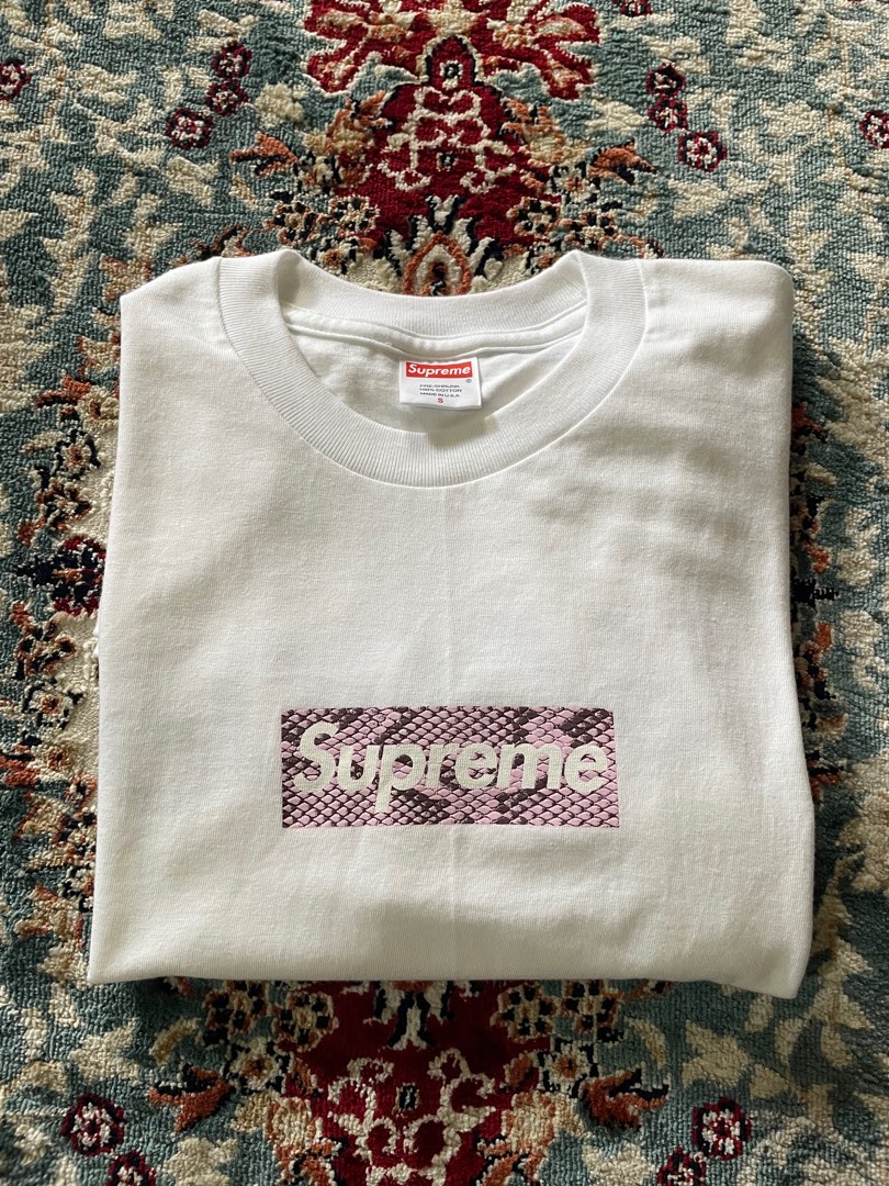Supreme F F 2006 Harajuku Snakeskin Box Logo Men s Fashion Tops Sets Tshirts Polo Shirts on Carousell