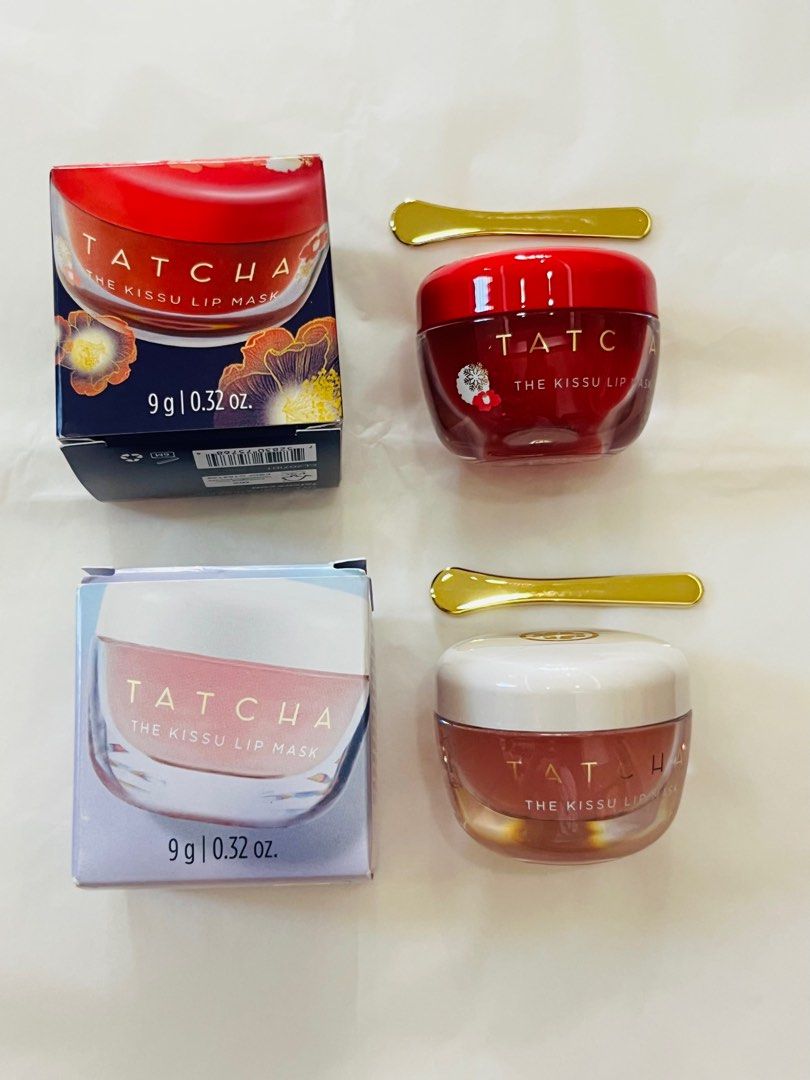 TATCHA THE KISSU LIP MASK (Category: Face Care) located in San Juan City. Submitted by cashfrancefashioncosmetics_ph (Listing ID 1330386558, Image 1). Description: ‼️TATCHA THE KISSU LIP MASK 9g 📌1850 EACH Shade PEACH LIP JELLY RED CAMELLIA.