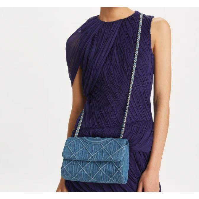 Tory Burch - Small Fleming Soft Denim Convertible (Category: Luxury Bags & Wallets) located in Pasig City. Submitted by outletfindsbyara (Listing ID 1330405223, Image 2). Description: .