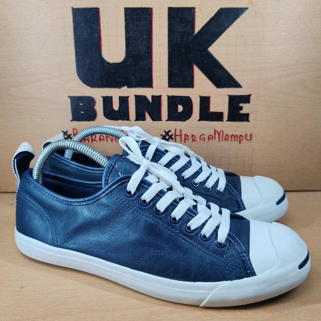 UKBundle 7.5UK 26CM Converse Jack Purcell LP Ox Leather Navy Blue Men s Fashion Footwear Sneakers on Carousell