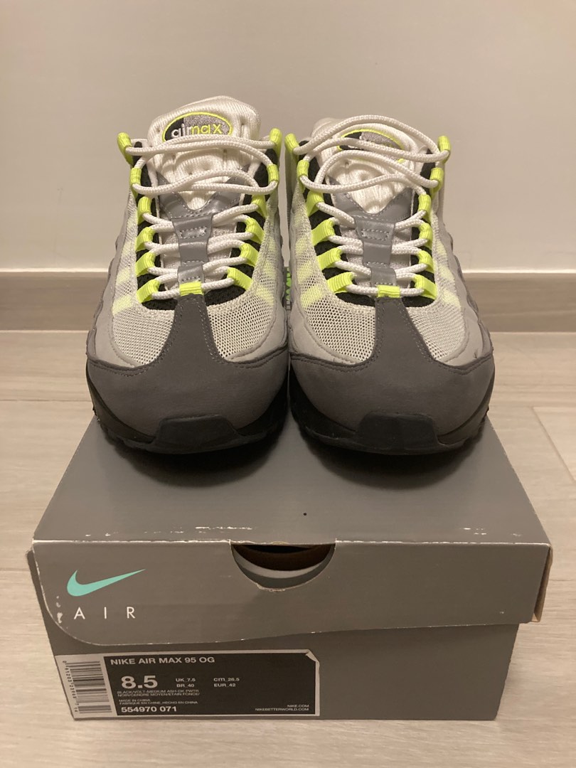 US 8.5 Nike Air Max 95 OG NEON Carousell