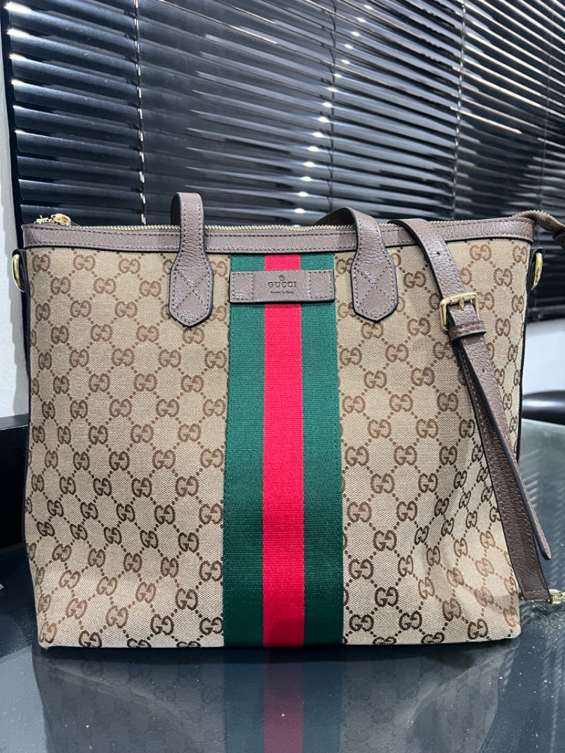 Vintage Gucci canvas tote bag