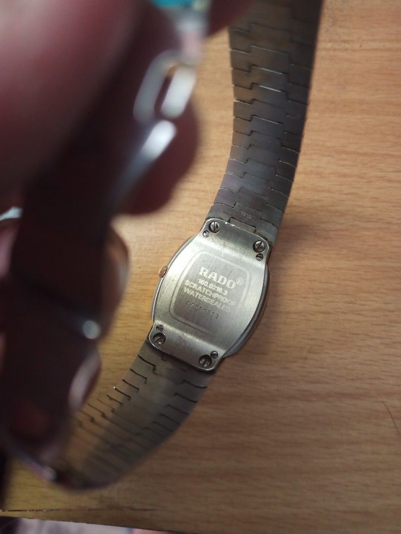 Vintage Rado quartz watch (Category: Luxury Watches) located in Paranaque City. Submitted by timeforus (Listing ID 1330418203, Image 3). Description: good working condition. issues: dial has patina. small crack in bezel..