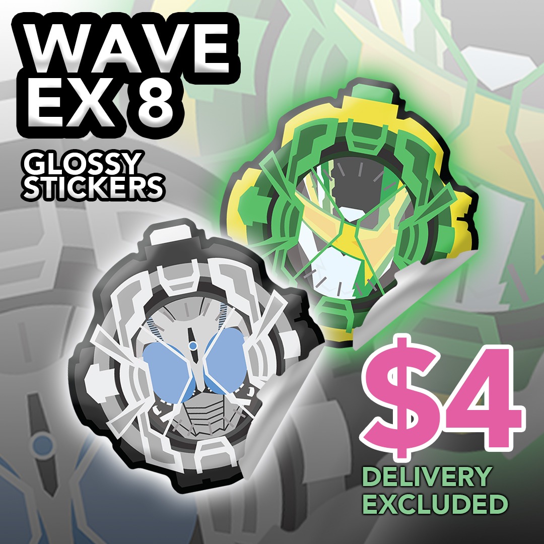 Wave Ex-8 - Kamen Rider RideWatch Glossy Stickers, Hobbies & Toys, Toys ...