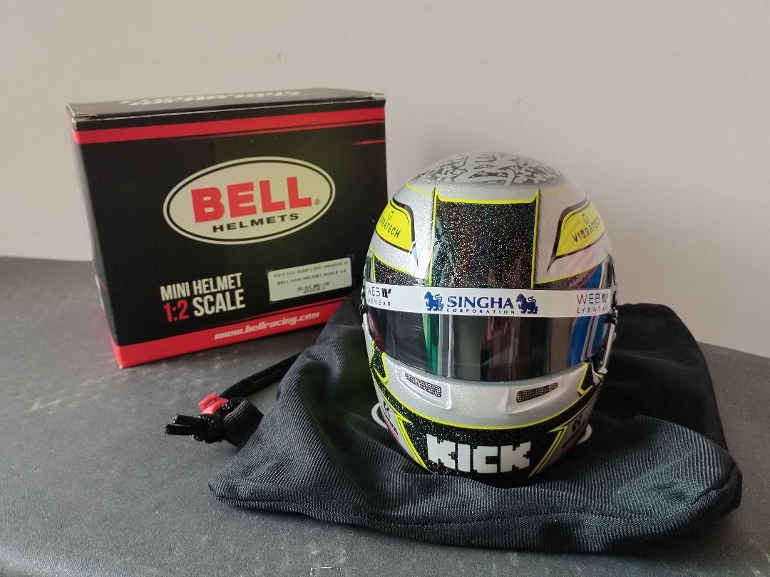 Zhou Guanyu 周冠宇 1/2 scale 2024 mini helmet Singapore GP