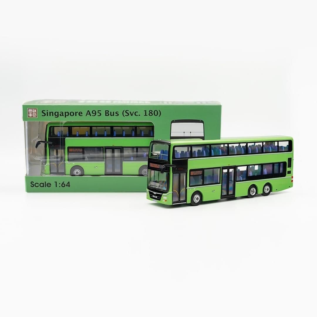 1/64 Singapore A95 Double Decker Bus, Hobbies & Toys, Toys & Games on  Carousell