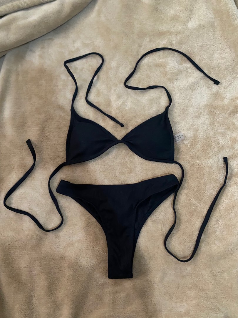 Tie Swimsuit Black main image 1