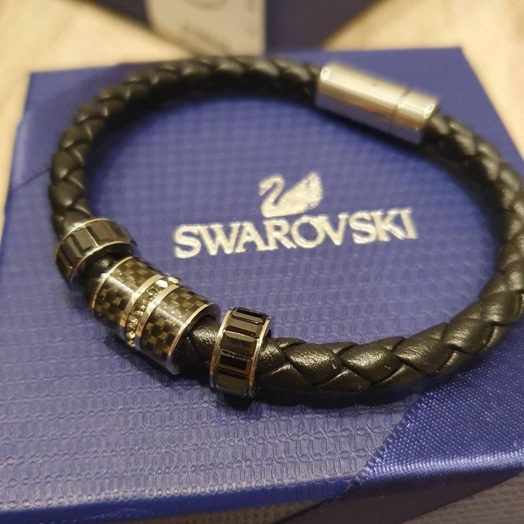 Swarovski diagonal bracelet leather online
