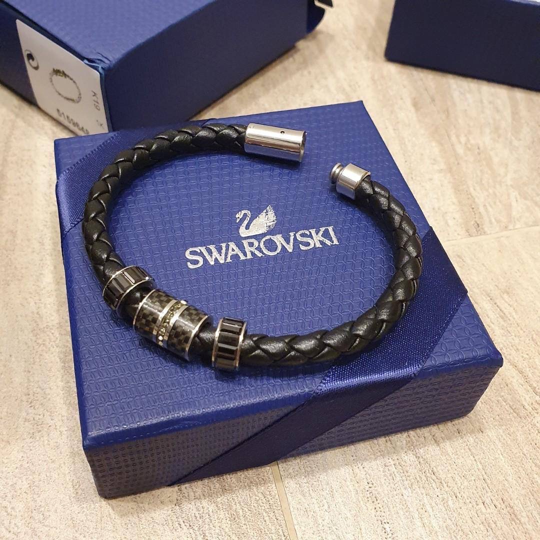 Swarovski diagonal bracelet leather sales