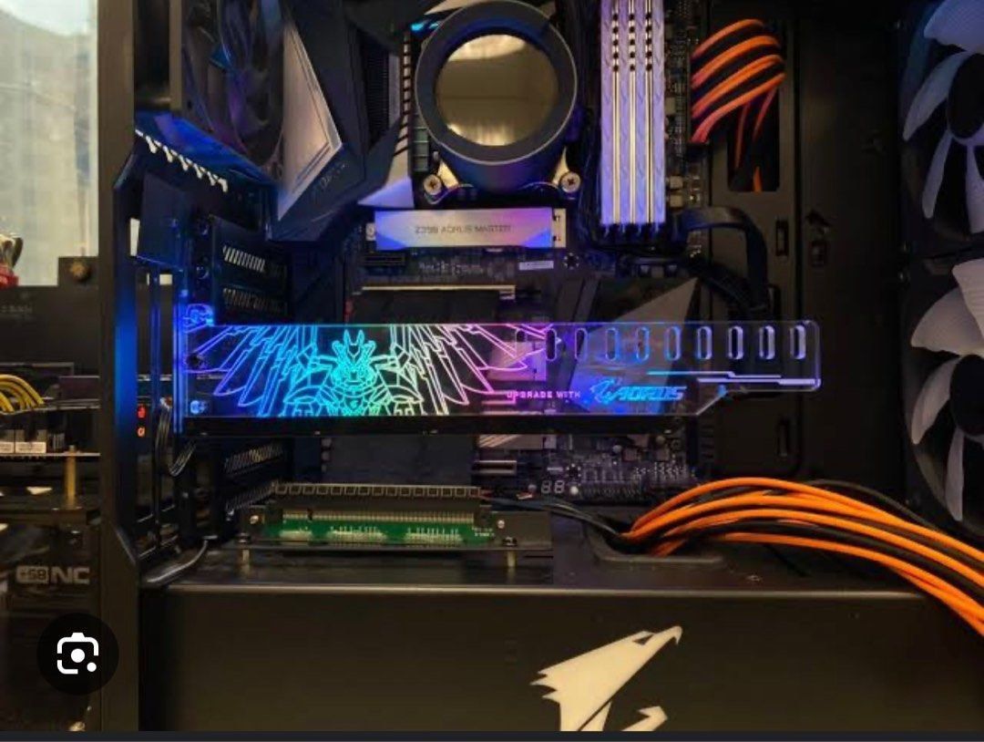 Aorus GPU Graphics Card Holder with LED RGB Gigabyte, Computers