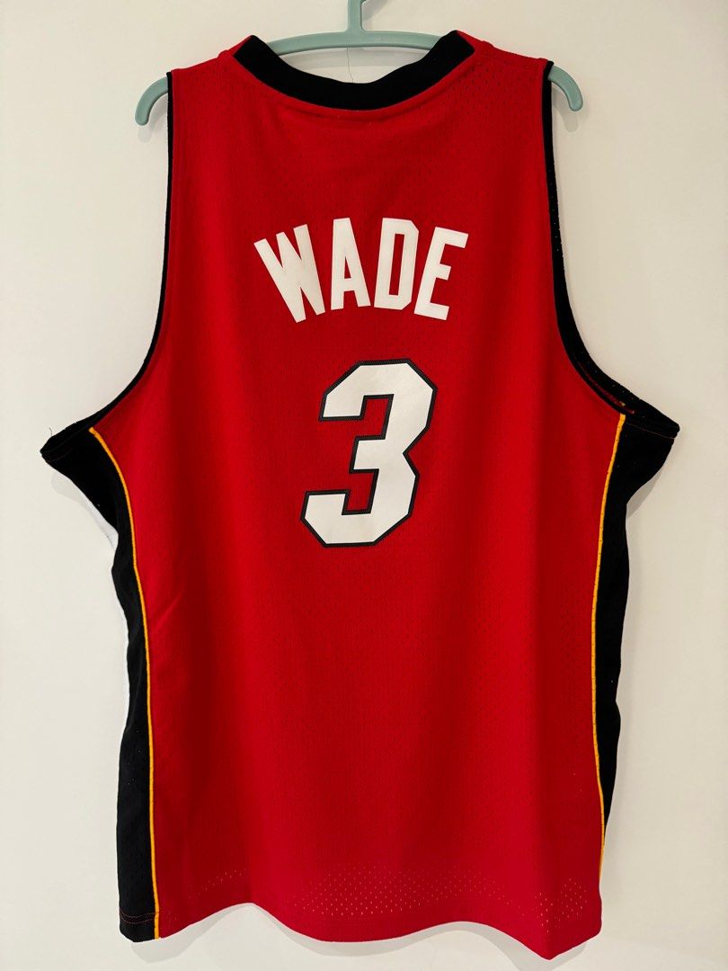 NWOT Dwayne Wade Miami Heat Mitchell Ness Jersey Men s Fashion Activewear on Carousell