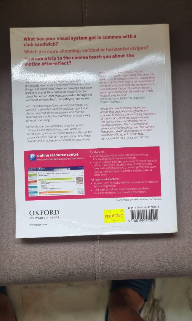 Basic Vision (Category: Textbooks) located in Singapore. Submitted by ylbill (Listing ID 1330561664, Image 3). Description: Revised Edition Have some notes and highlight.