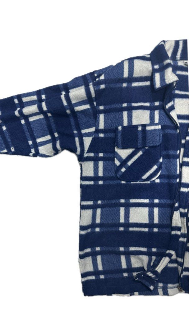 Blue Plaid Overshirt (Category: Coats, Jackets and Outerwear) located in Manila. Submitted by escobear (Listing ID 1330575094, Image 2). Description: RFS Decluttering Ladies US Medium on Tag L-XL Fit for men.