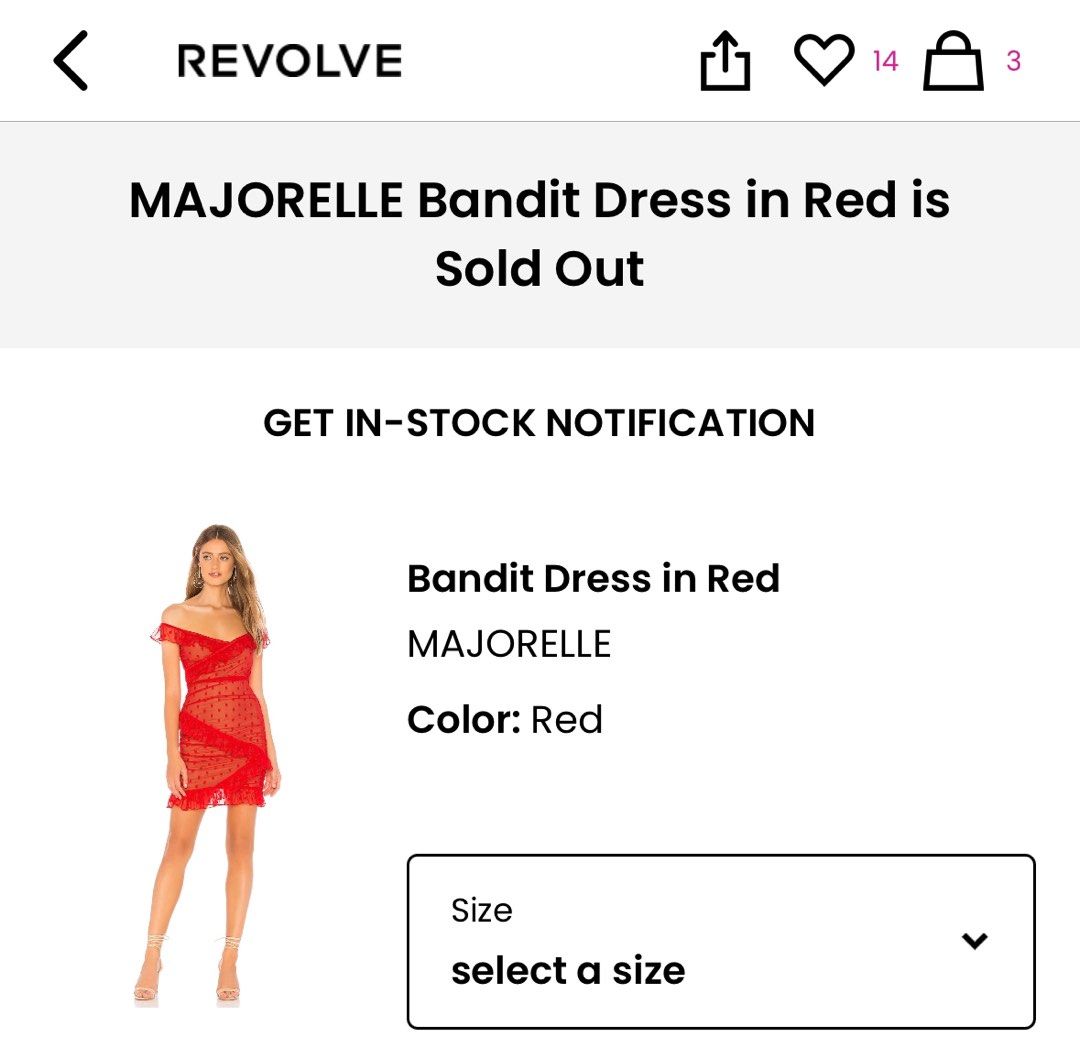 BNWT Majorelle red bandit mini dress
