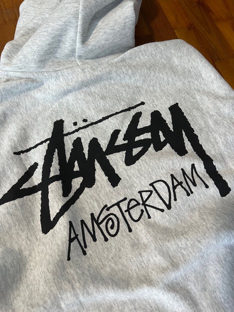 BNWT stussy hoodie amsterdam (M, L), Men's Fashion, Tops & Sets