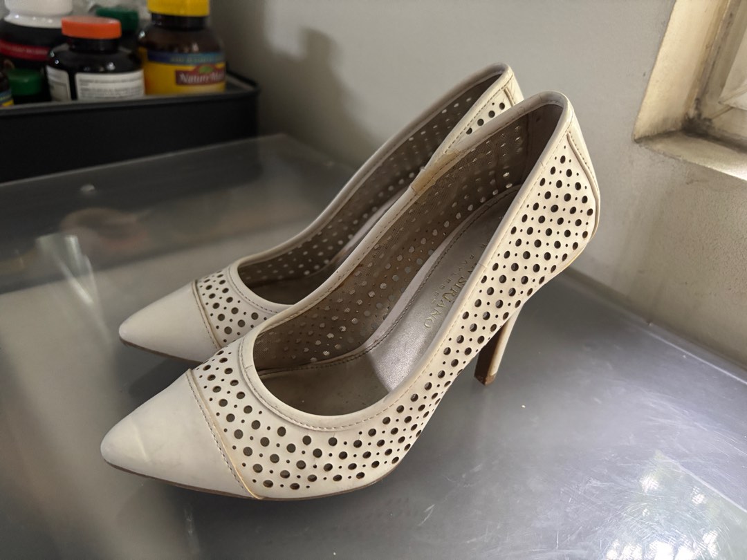 Christian siriano white heels hotsell