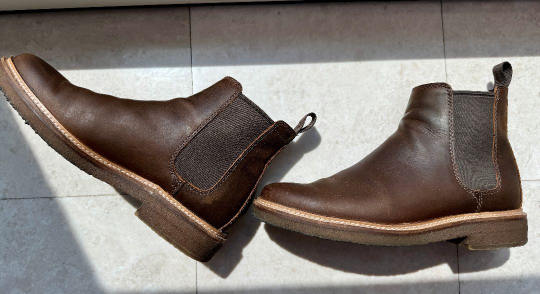 Clarks Clarkdale Easy Beeswax Leather Chelsea Boots Size 6 39.5 Men s Fashion Footwear Boots on Carousell