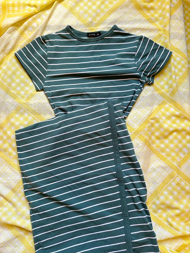 'Milani' Print Green Cotton Maxi Dress