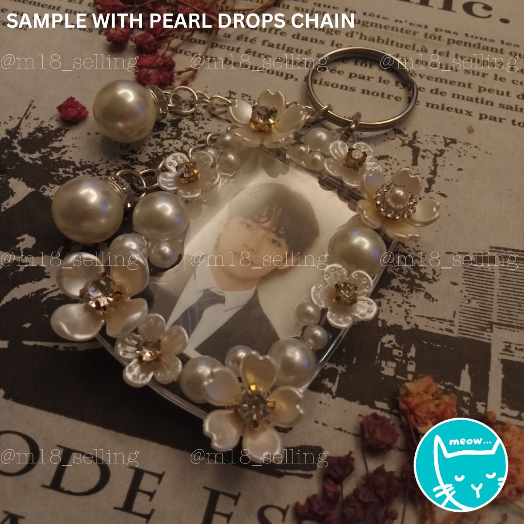 Customized Pearl Floral Decoden Cases (Snap Case / Toploader and ID