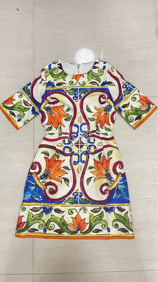 D G print dress