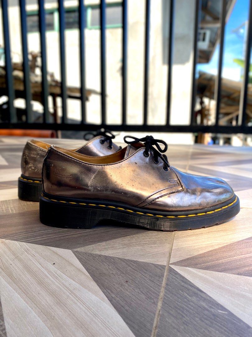 Dr. Martens 1461 Pewter Spectra Patent Oxford Men s Fashion Footwear Casual Shoes on Carousell