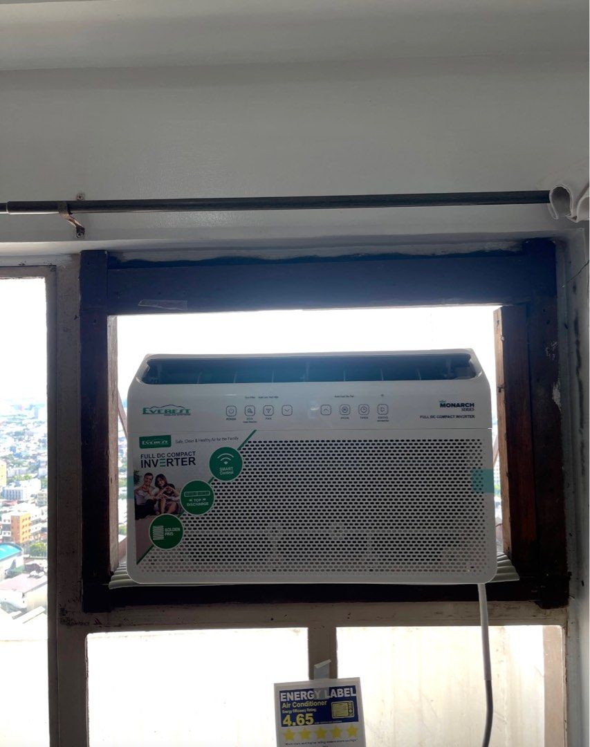 Everest Window Air Conditioning Unit Full DC Inverter 1.5HP with Remote
