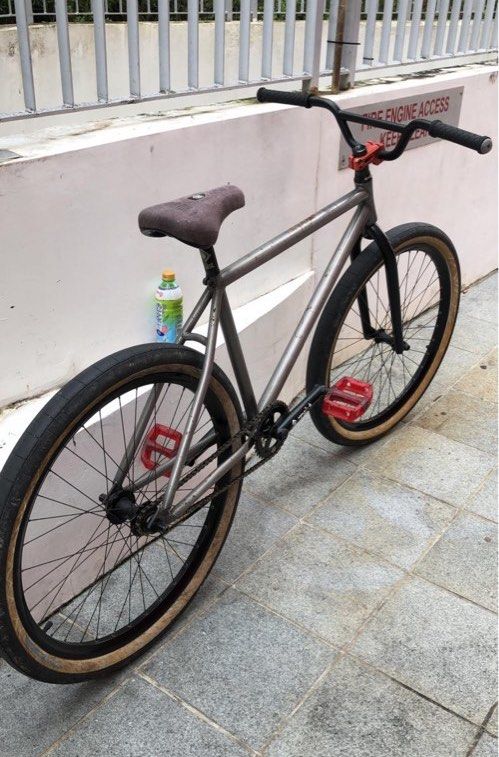 FGFS Volume Vandal (Category: Bicycles) located in Singapore. Submitted by striketwovault (Listing ID 1330482751, Image 1). Description: Fixed Gear Freestyle Bikes for sale!!! Volume Vandal x 1 w/o crankset and BMX (Trickster) Bar!! Selling as is for $290 negotiable, knowing the rarity of it!!! Take and go! Unleash your Michael Chacon, Watchaflocka, Loly Andy Sparks, Ed Wonka (RIP🙏) and many more!! (Too many to name) $250 fastdealz! For more inf