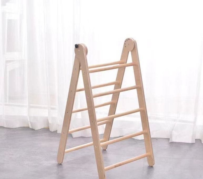 Foldable wooden triangle ladder for kids to play early development ...