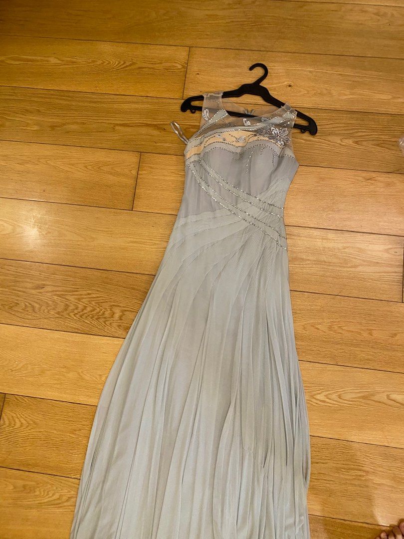 princess polly baby blue dress Primavera Couture 4507 Beaded Long Formal Prom Ruffle Dress – The Dress  Outlet main image 1