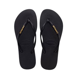 Havaianas top logo metallic gold hotsell