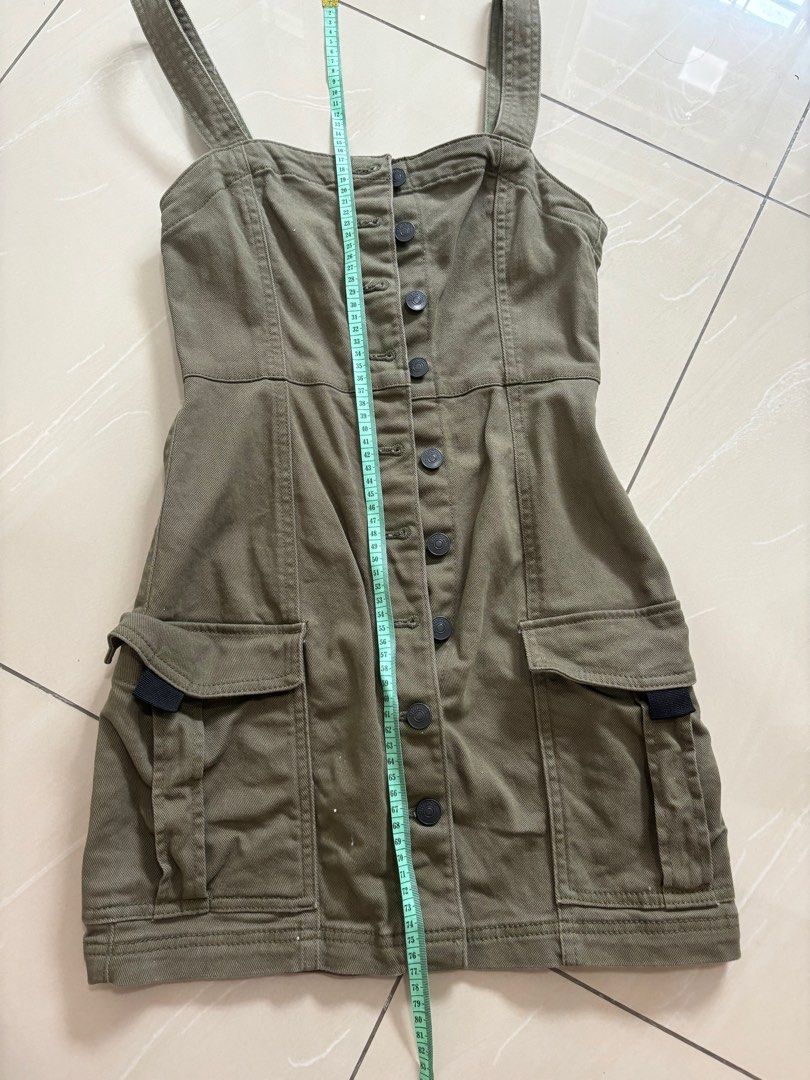 H&M Denim dungaree dress, Women's Fashion, Dresses & Sets, Dresses on  Carousell