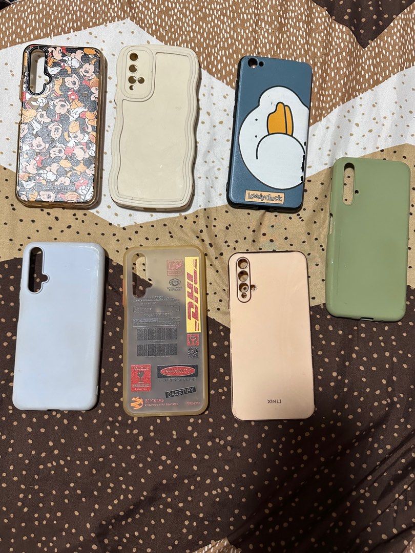 Huawei Nova 5t Case - 150 for all 7 (Category: Cases & Sleeves) located in Paranaque City. Submitted by moonbea (Listing ID 1330658871, Image 1). Description: 200 for all cases just needs some cleaning.