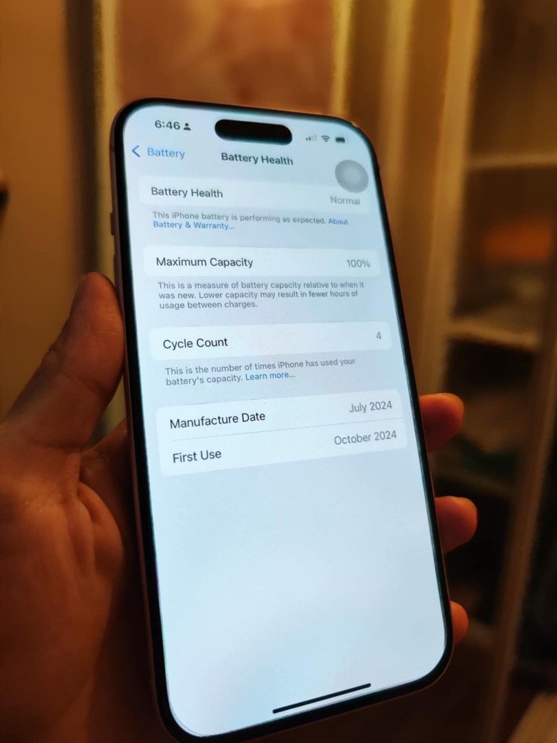 Iphone 15 256 gb (Category: iPhone 15 Series) located in San Pablo. Submitted by aceastra (Listing ID 1330566558, Image 3). Description: Hi, Selling my Iphone 15 in pink 256 gb globe locked bat health 100% cycle count 4 rfs, need funds .