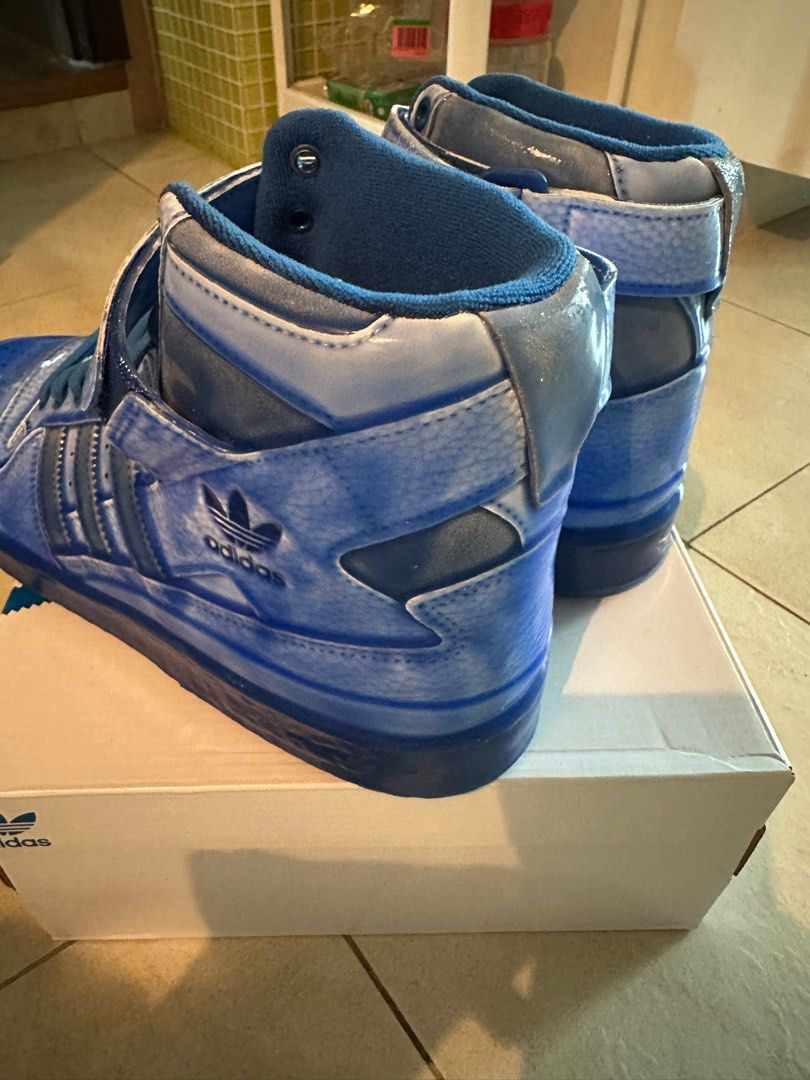 Jeremy Scott x Adidas Forum High Dipped Blue, Men's Fashion