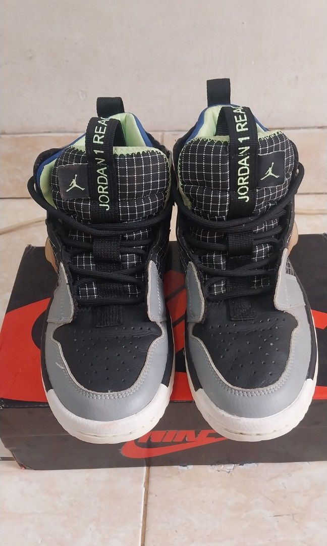 jordan 1 high react black particle grey