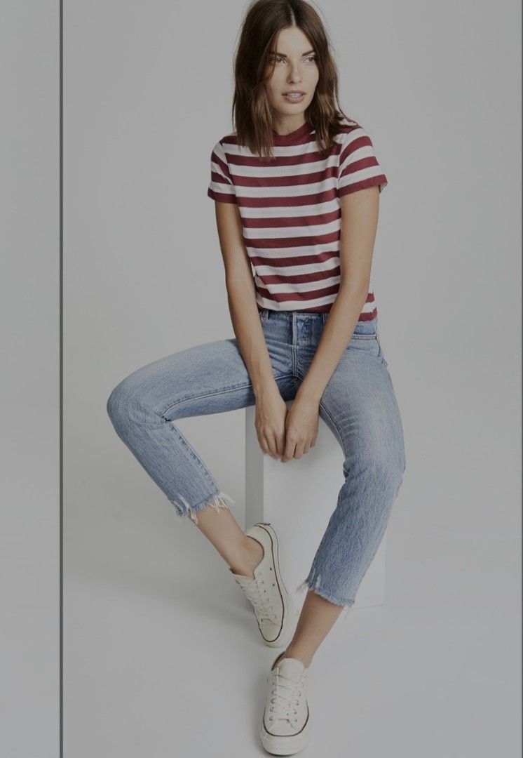 Levi s wedgie highwaisted raw hem mom jeans Women s Fashion Bottoms Other Bottoms on Carousell