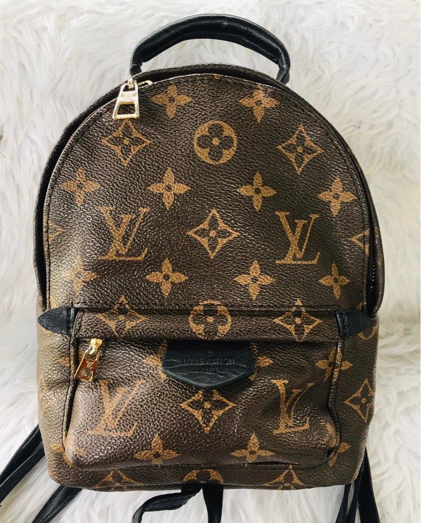 Louis Vuitton Monogram Palm Springs Mini Bag (Category: Luxury Bags & Wallets) located in Rosario. Submitted by myvinatgepieces (Listing ID 1330675386, Image 2). Description: Excellent Used Condition Selling as is! Minor signs of wear Intact Code Self Authentication is Advise Monogram coated canvas Soft cowhide trim with foam backing Textile lining Gold-color hardware 2 removable, adjustable leather shoulder straps (drop: min. 51 cm/20 inches, ma