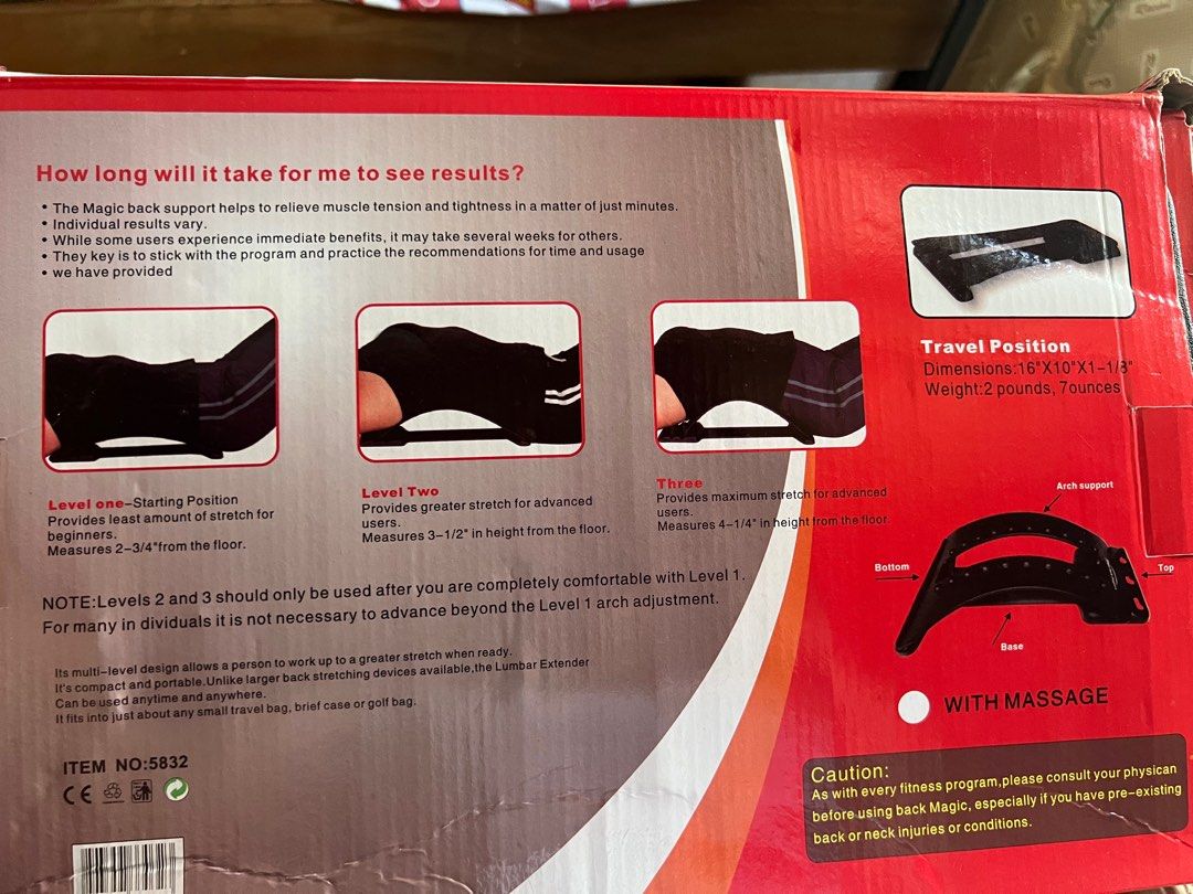 Magic Back Support (Category: Braces, Support & Protection) located in Paranaque City. Submitted by sierra21 (Listing ID 1330555580, Image 2). Description: Never been use w box .