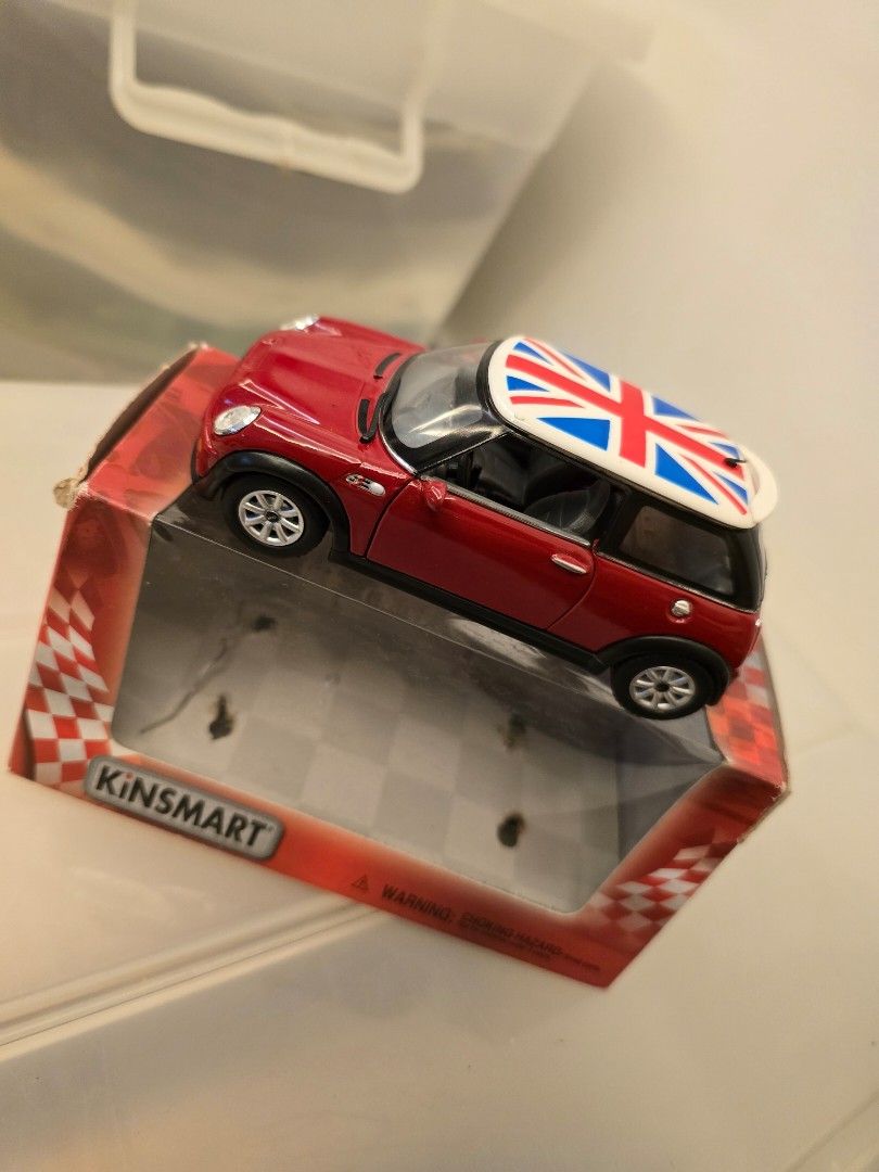 MiniCooper Die Cast Metal Scale 1/28 (Category: Vehicle & Diecast Models) located in Paranaque City. Submitted by mejrocks (Listing ID 1330565540, Image 1). Description: Decluttering! Missing one windshield wiper. everything else is intact..