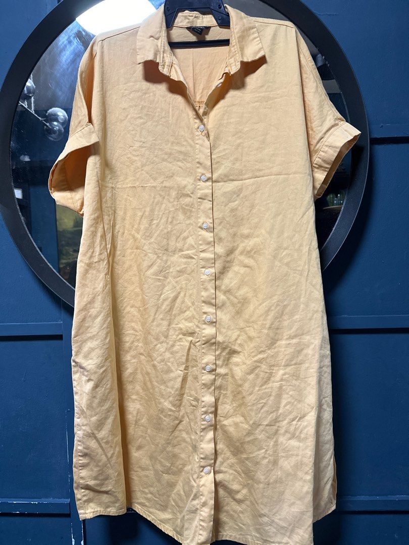 Monki Molly cotton midi shirt dress free postage sm