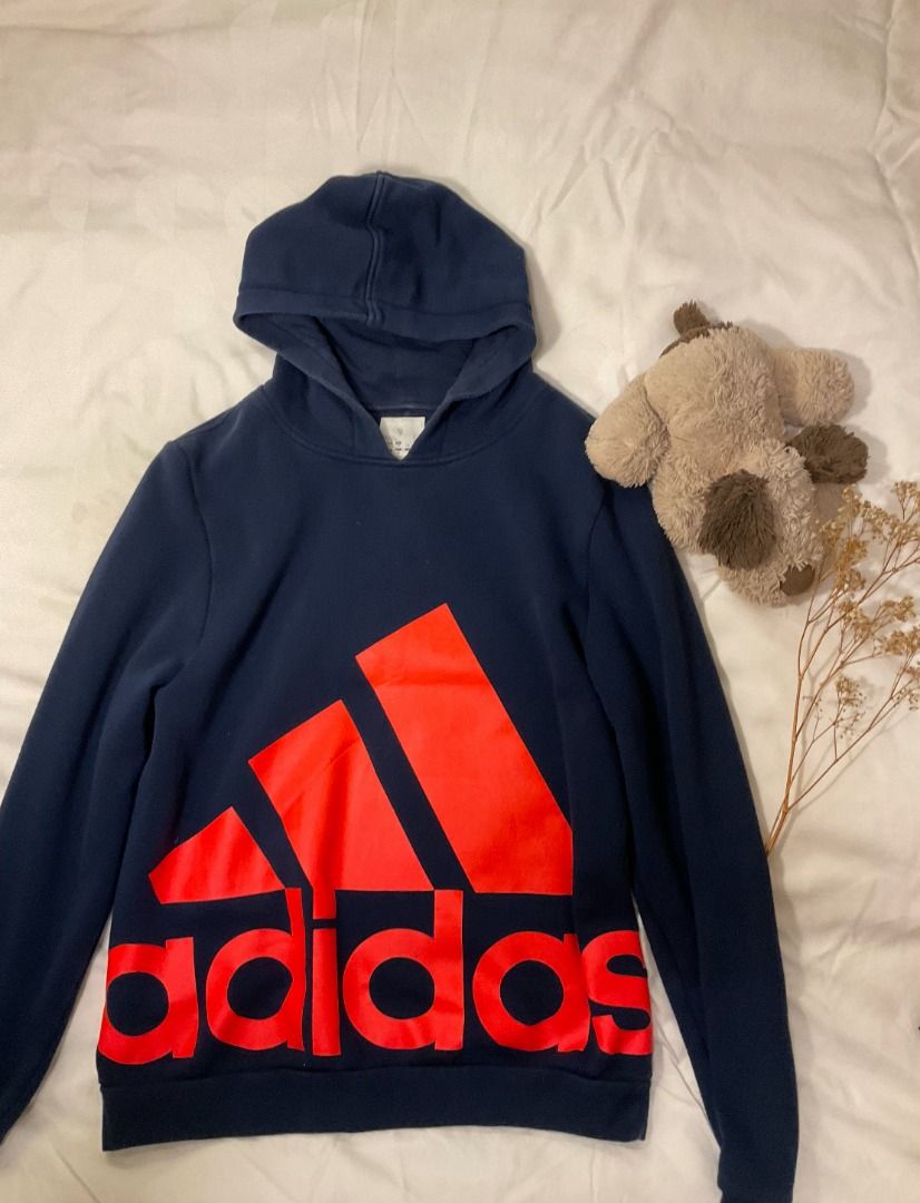 Adidas hoodie navy blue clearance