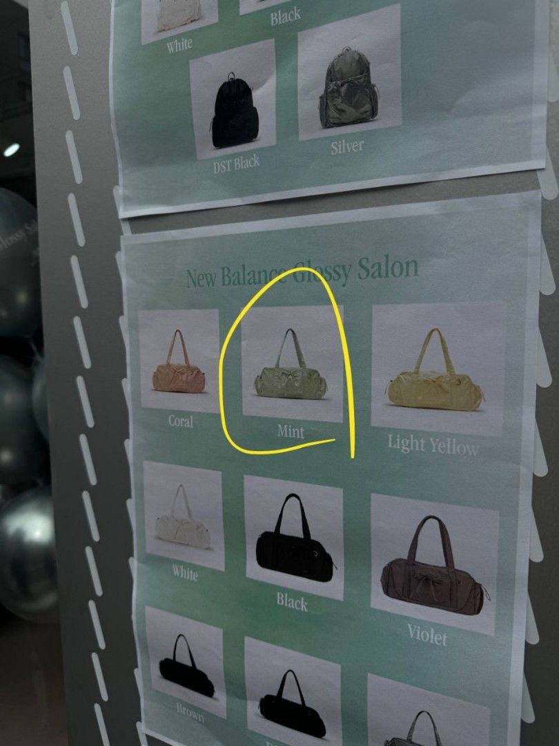 LIMITED EDITION New balance glossy ribbon duffle bag in mint korea htb proxy