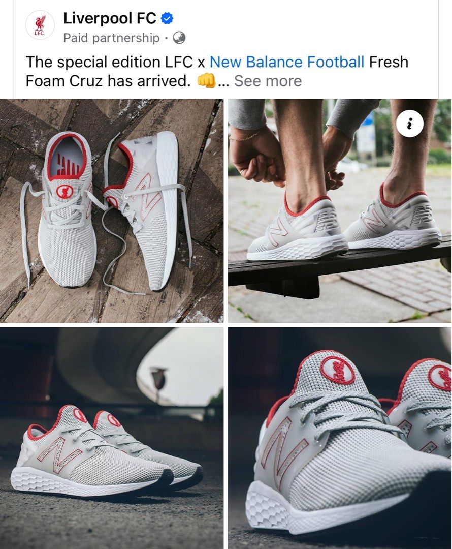 New Balance Liverpool FC Foam Shoes Men s Fashion Footwear Sneakers on Carousell
